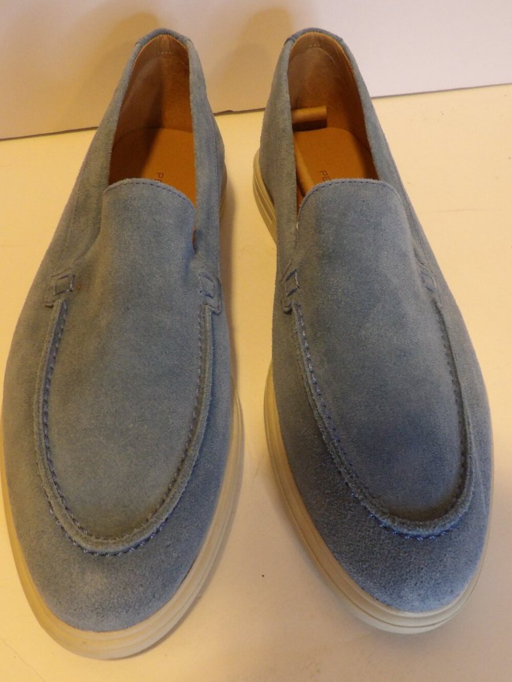 +NEW Peter Millar CROWN CRAFT EXCURSIONIST VENETIAN SUEDE LOAFER Vtg Lt Blue 9.5